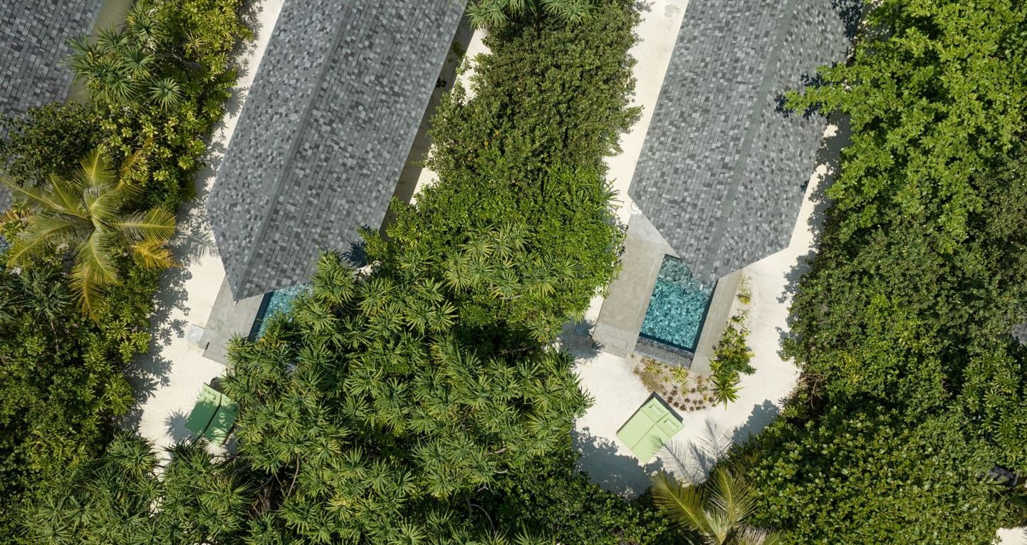 Beach Pool Villa Aerial View